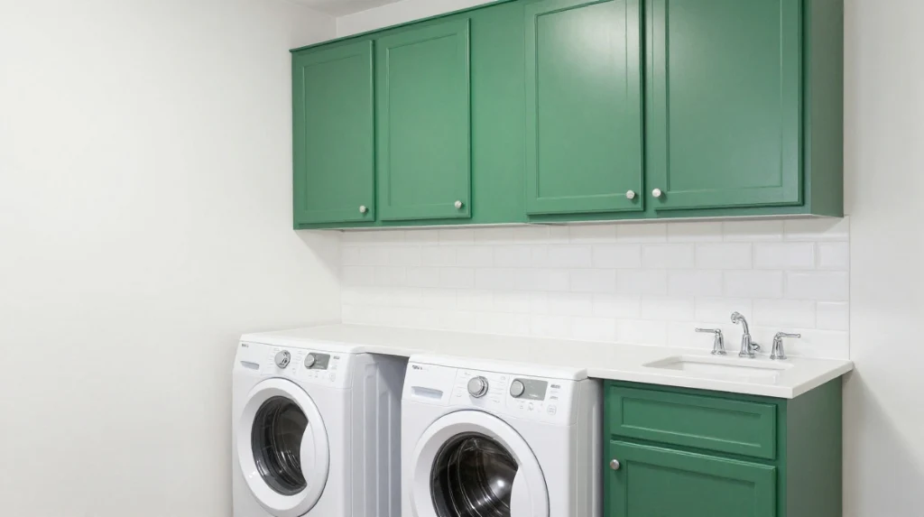 Green and White Laundry Room Classic Combo