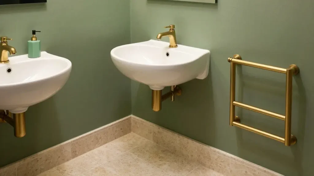 Green with Brass and Natural Stone