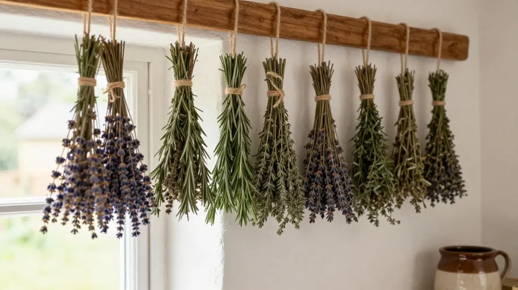 Hang Dried Herb Bundles