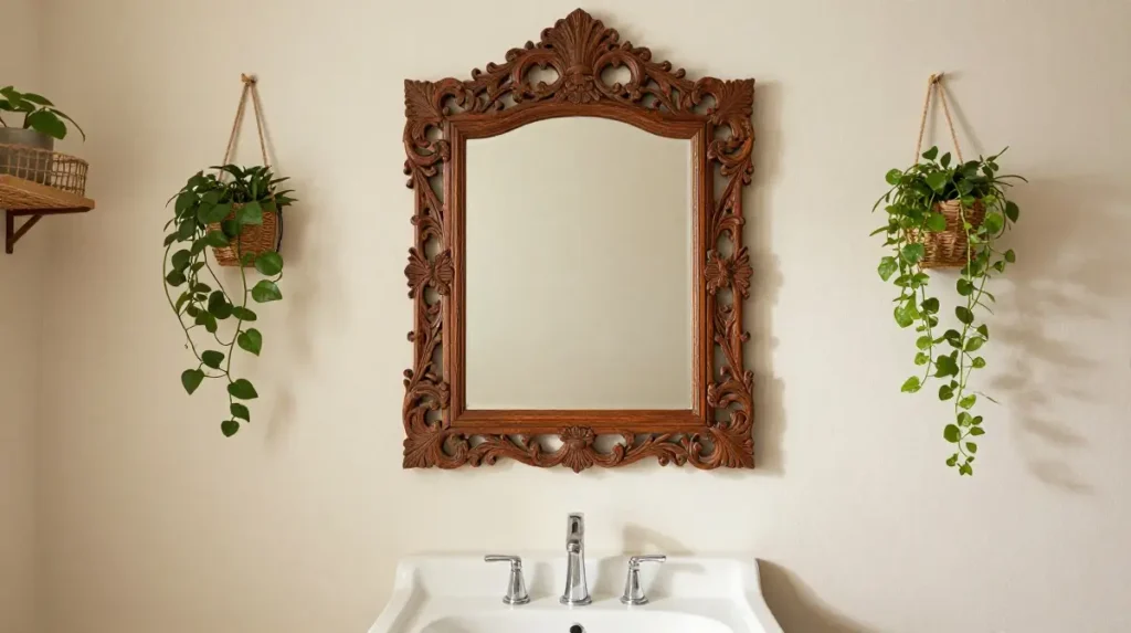 Hang an Antique or Carved Mirror