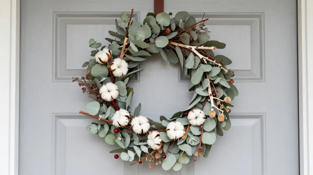 Hanging a Winter Wreath That Goes Beyond Holiday Themes