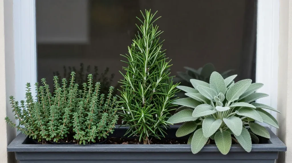 Herb Bundle and Rosemary Topiary Box