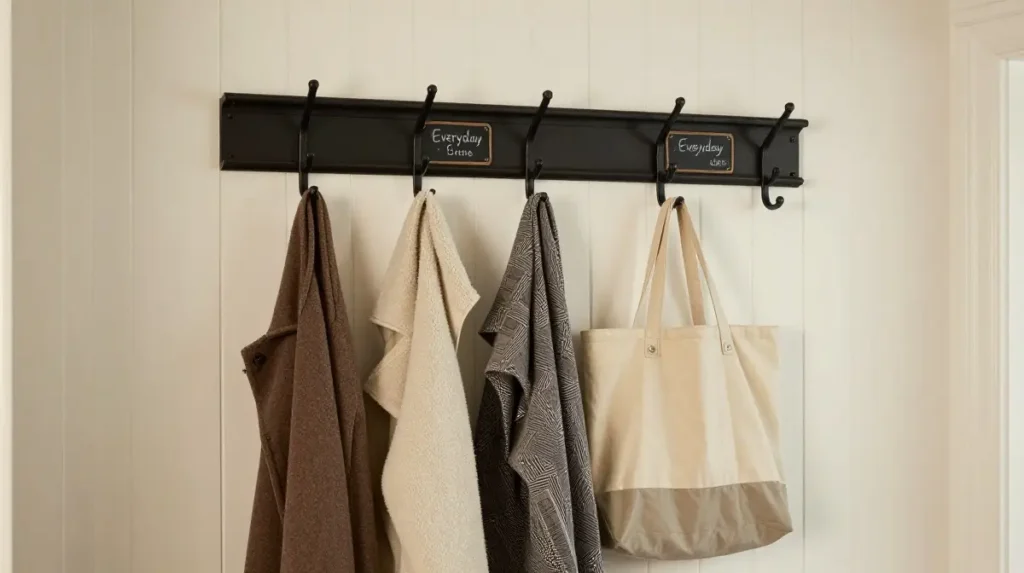 Hook Rail for Everyday Coat Storage