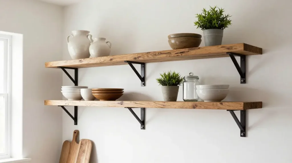 Install Open Shelving for a Casual, Airy Feel