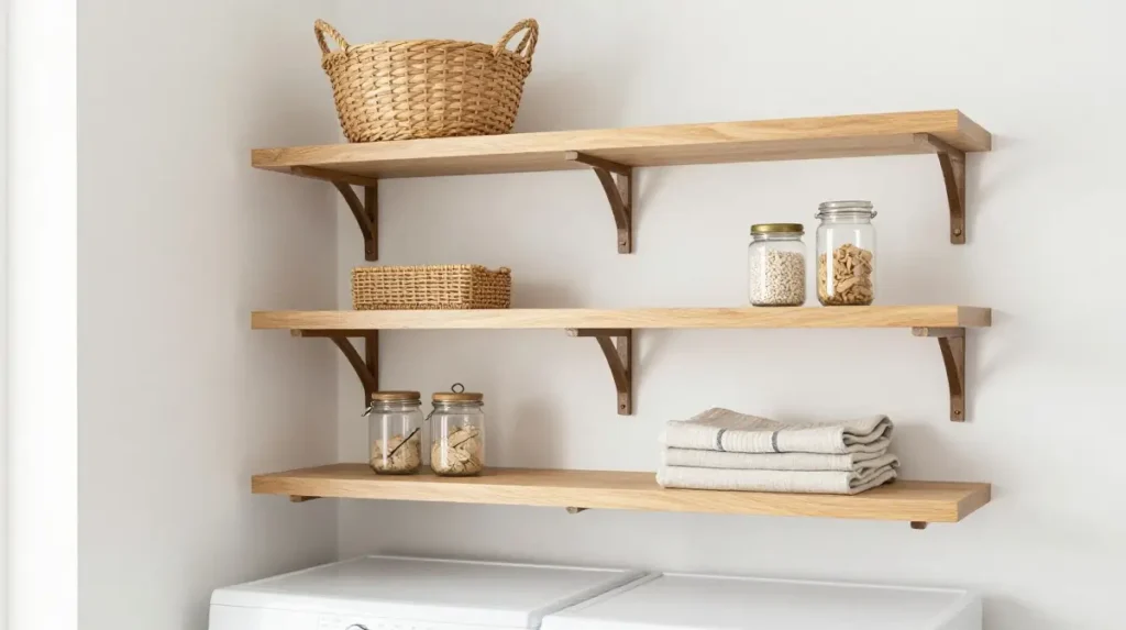 Install Open Shelving for an Airy Feel