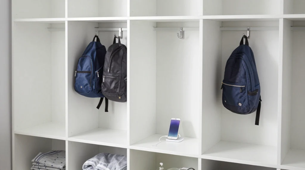 Kids Mudroom Storage With Charging Stations