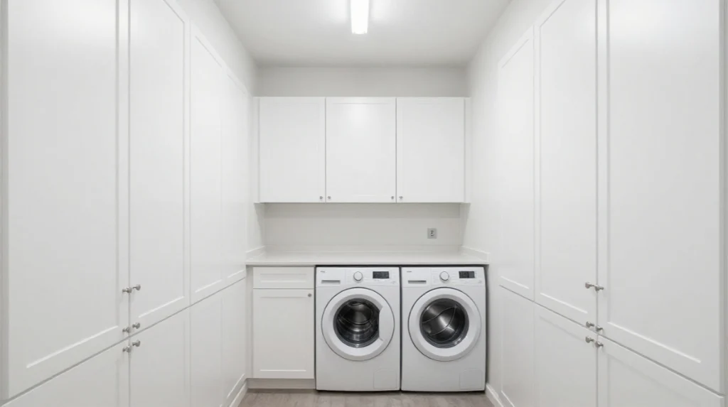 Laundry Room Cabinets From Floor to Ceiling