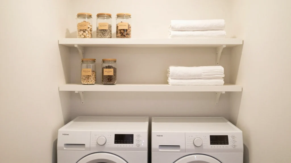Mount Floating Shelves Above the Machines