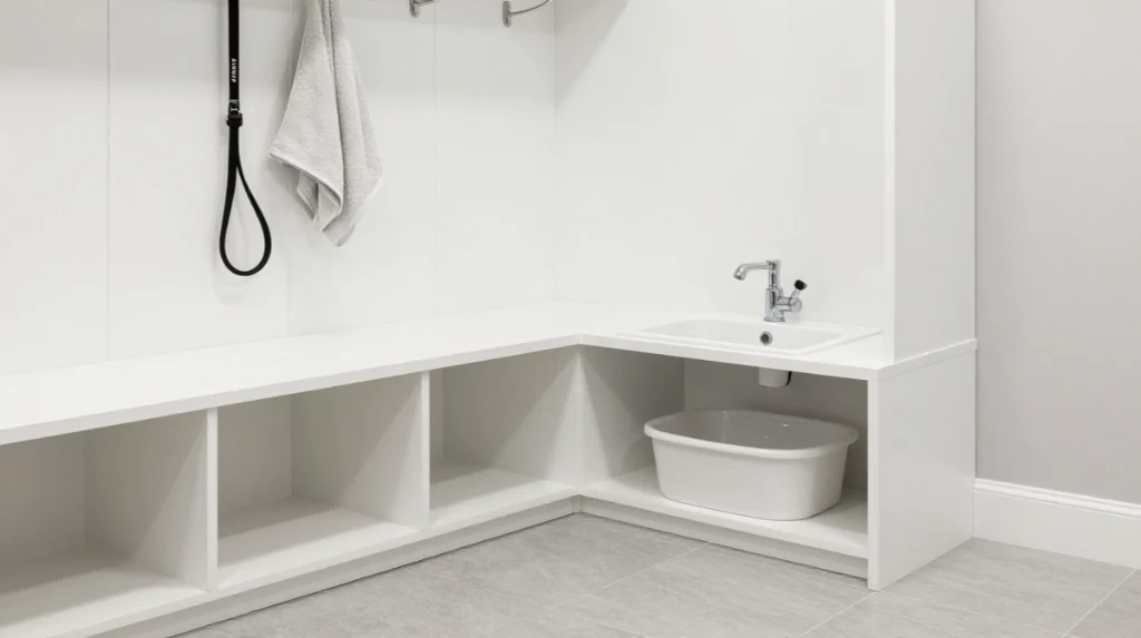 Mudroom With Pet Station