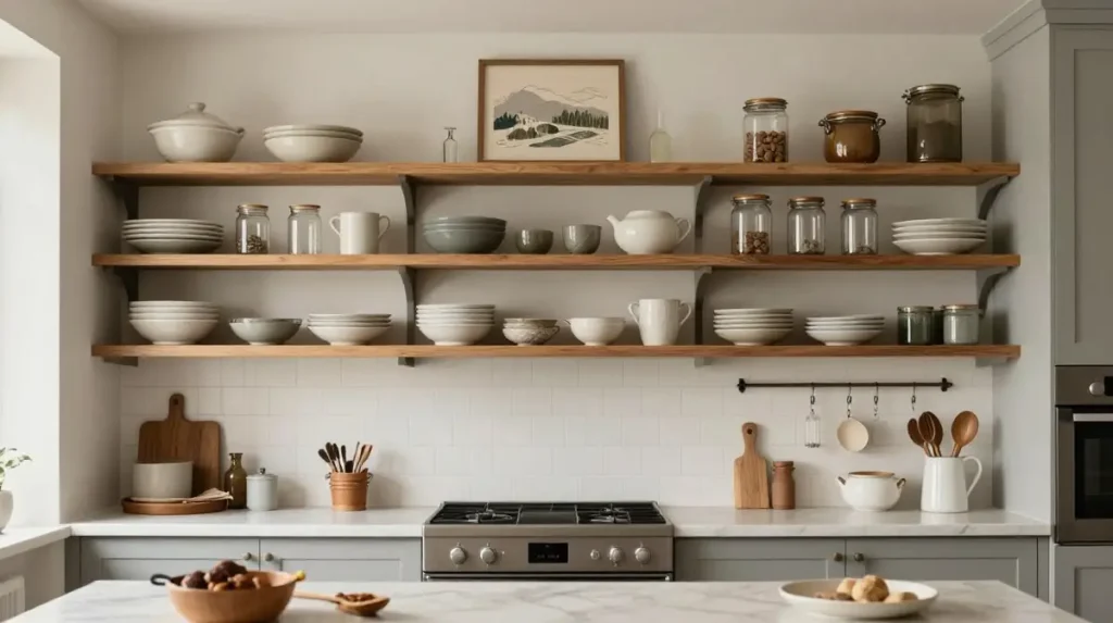Open Shelving Kitchen Layout