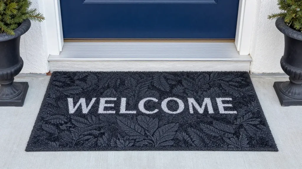 Placing a Statement Winter Welcome Mat