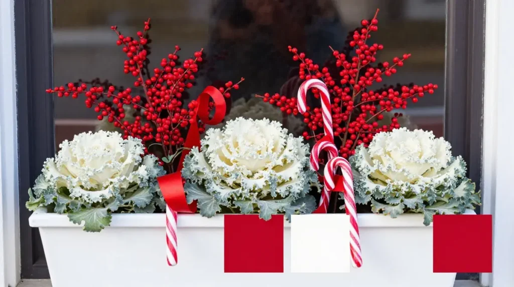 Red and White Candy Cane Color Palette