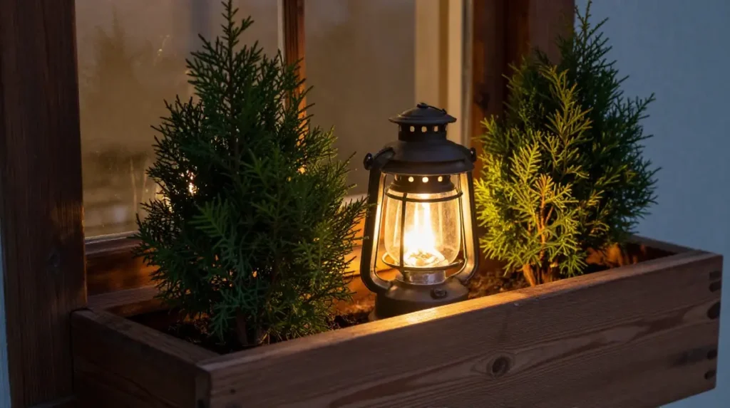 Rustic Cedar and Lantern Combination