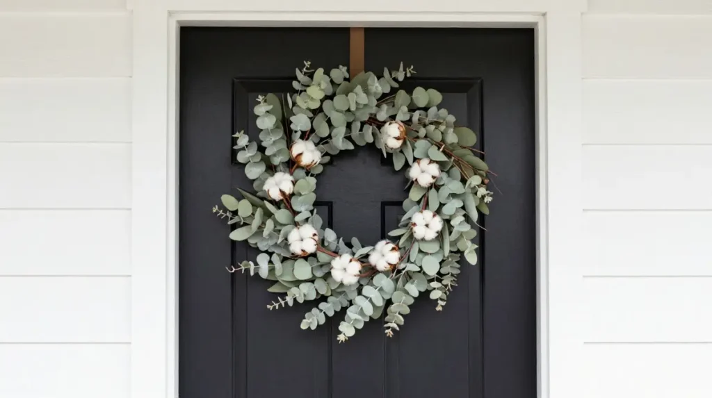 Seasonal Wreath on the Front Door