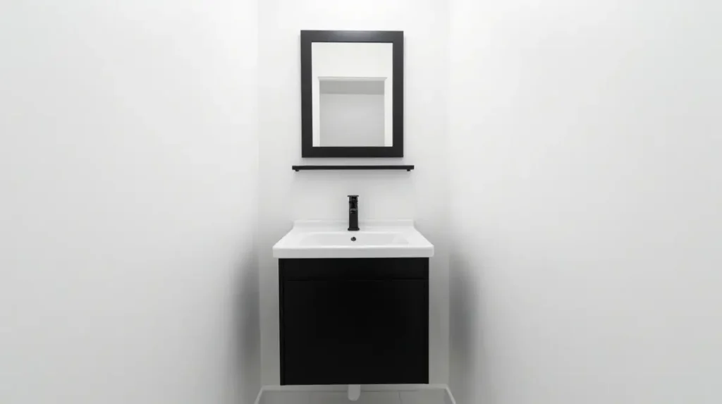 Small Black and White Bathroom Done Right