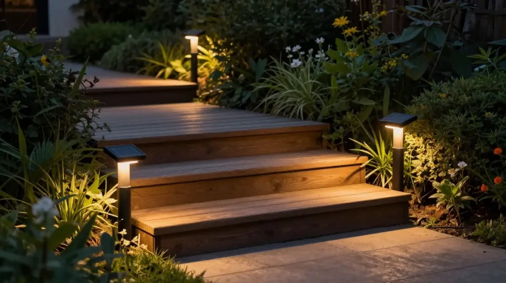Solar Powered Step Lights for Easy Installation
