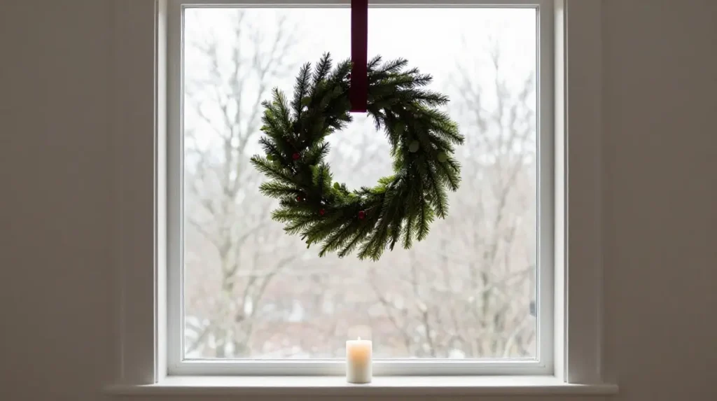 Style Holiday Window Decorations Minimally