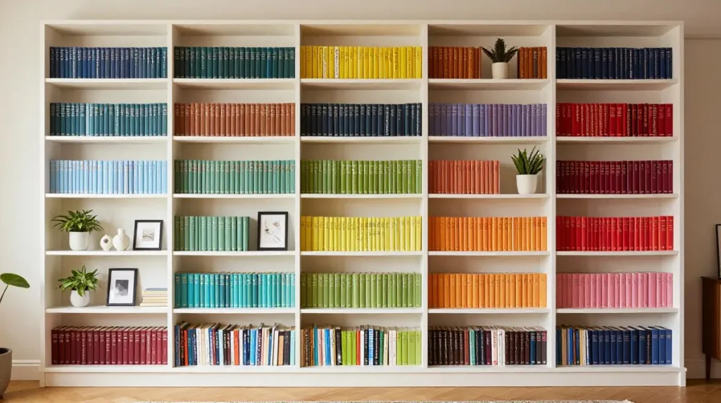 Style Your Bookshelves With Color in Mind