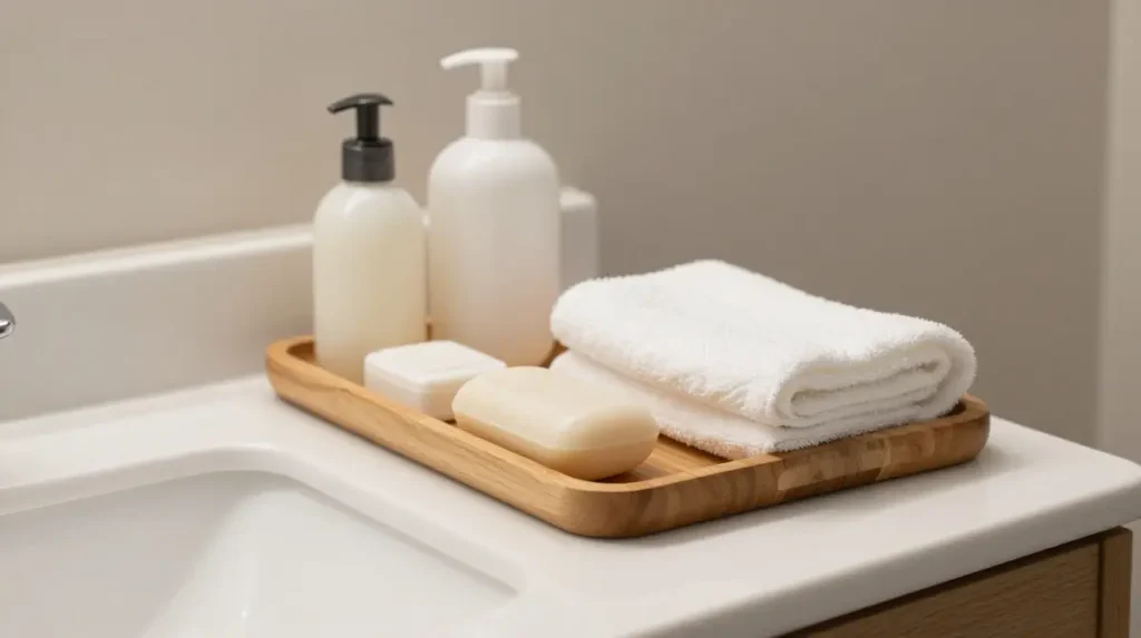 Style the Vanity with Simple, Useful Items
