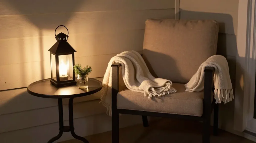 Styling a Porch Nook with a Chair and Side Table
