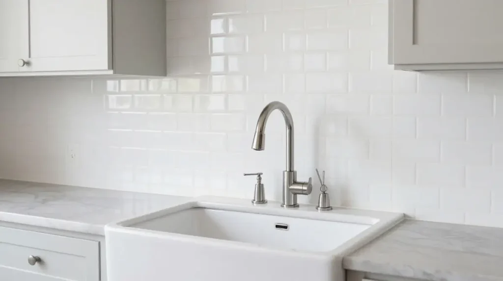 Subway tile backsplash for a timeless backdrop