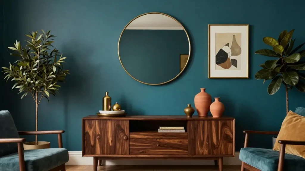 Teal Living Room for a Warmer Take on Blue-Green
