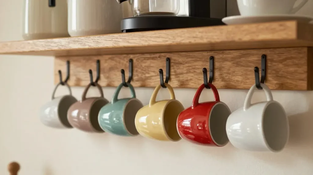 The Coffee Station With Mug Hooks