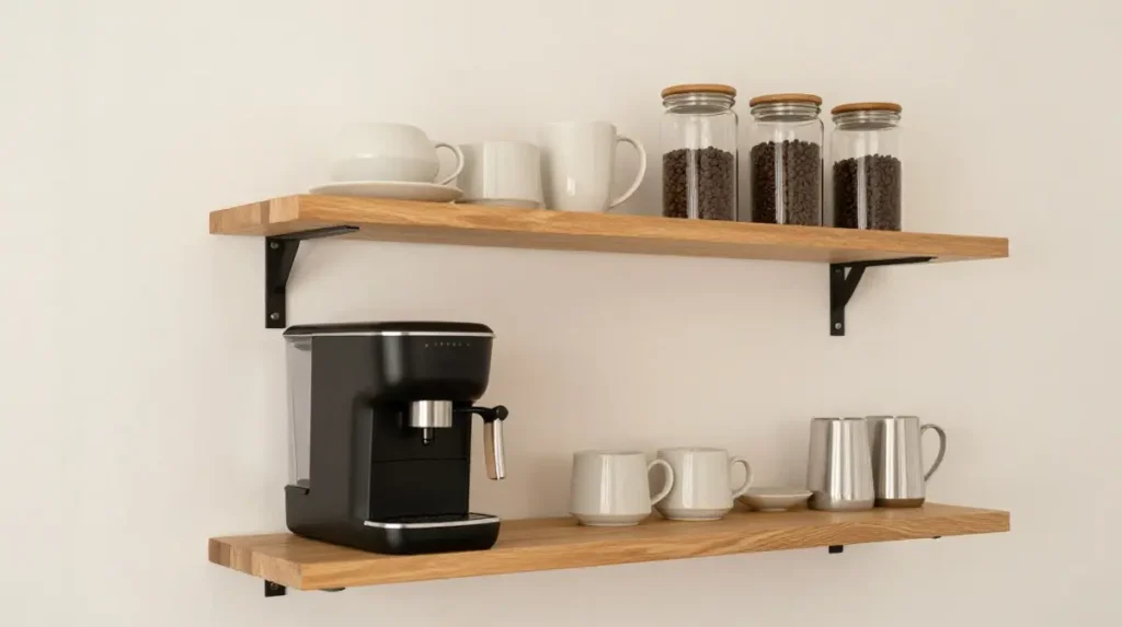 The Floating Shelf Coffee Station
