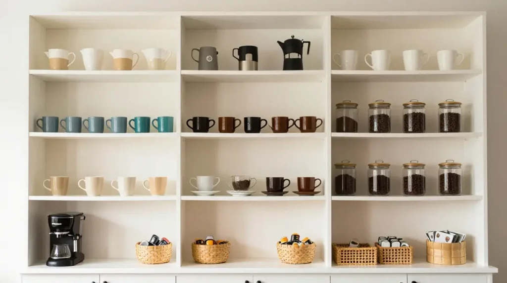 The Open Shelving Coffee Bar Wall