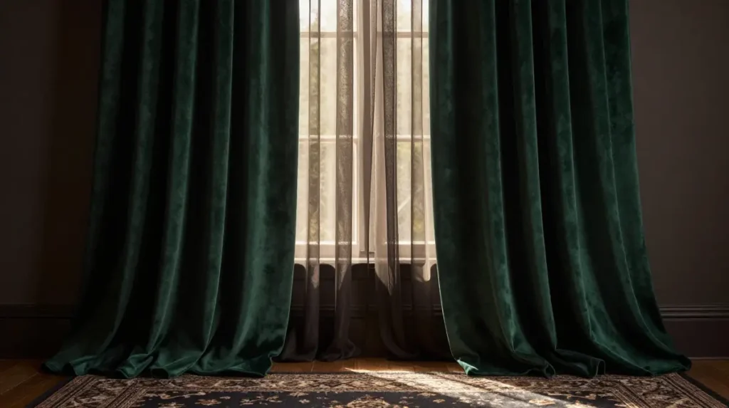 Use Dark Curtains for Dramatic Effect