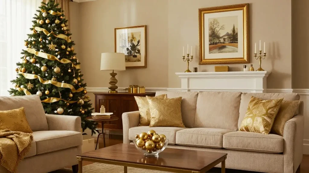 Use Festive Gold Accents to Tie Everything Together