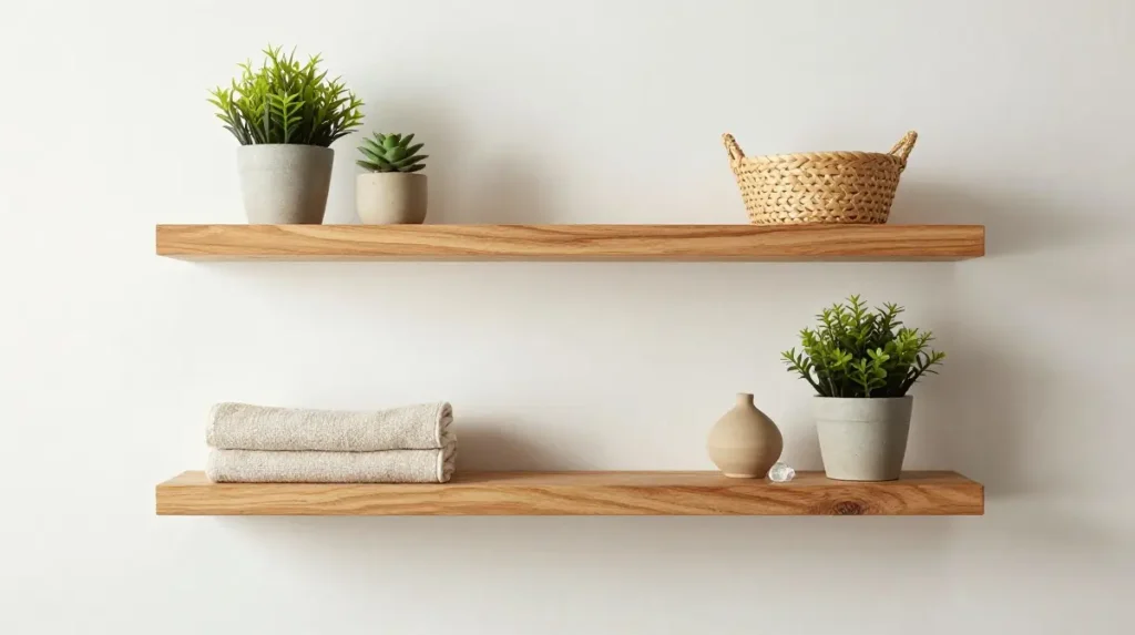 Use Floating Wooden Shelves