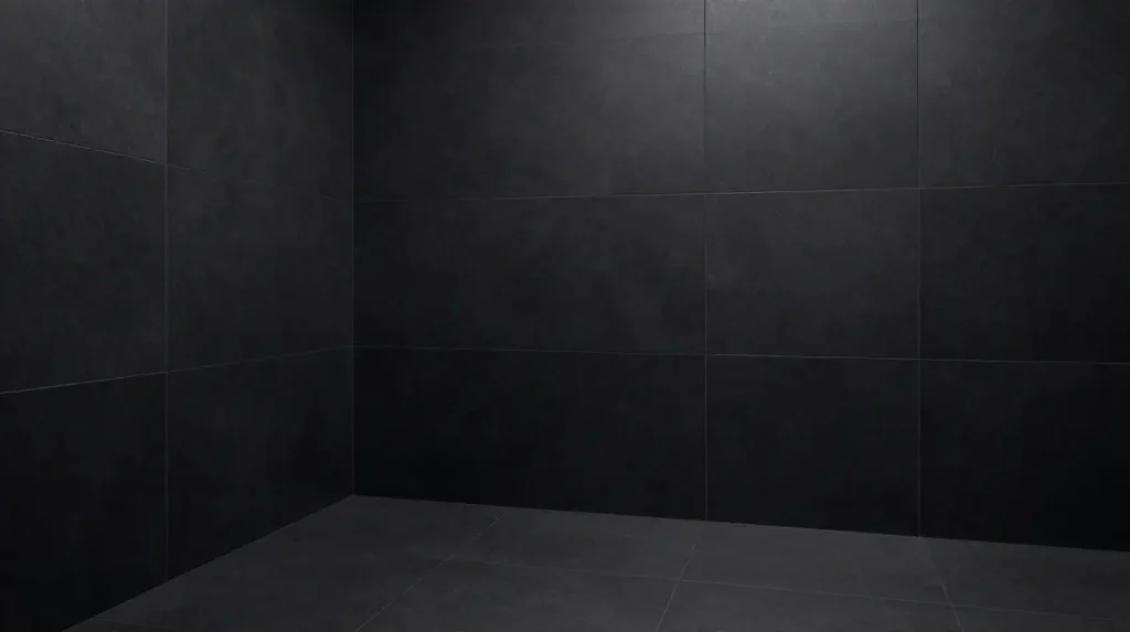 Use Large Format Dark Tiles for a Seamless Look