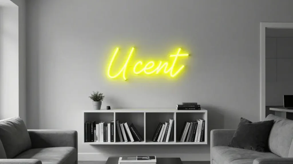 Use Neon Accents Sparingly for a Modern Edge