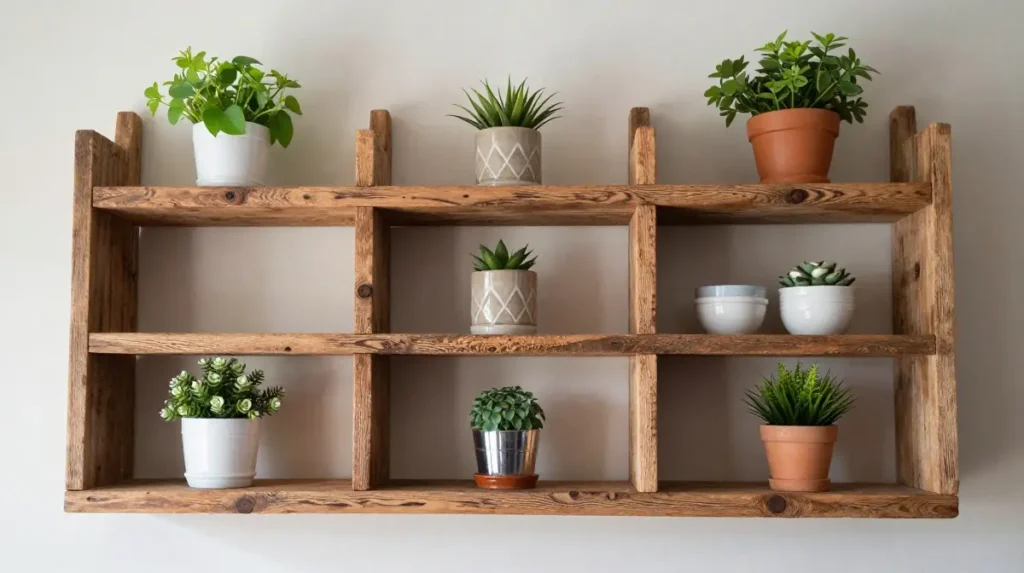 Use Reclaimed Wood Shelves for Storage