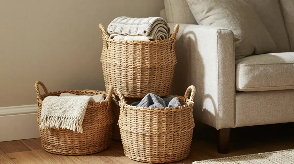 Use Woven Baskets for Storage