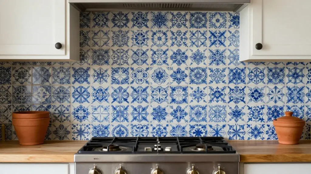 Use a Colorful Backsplash to Set the Tone
