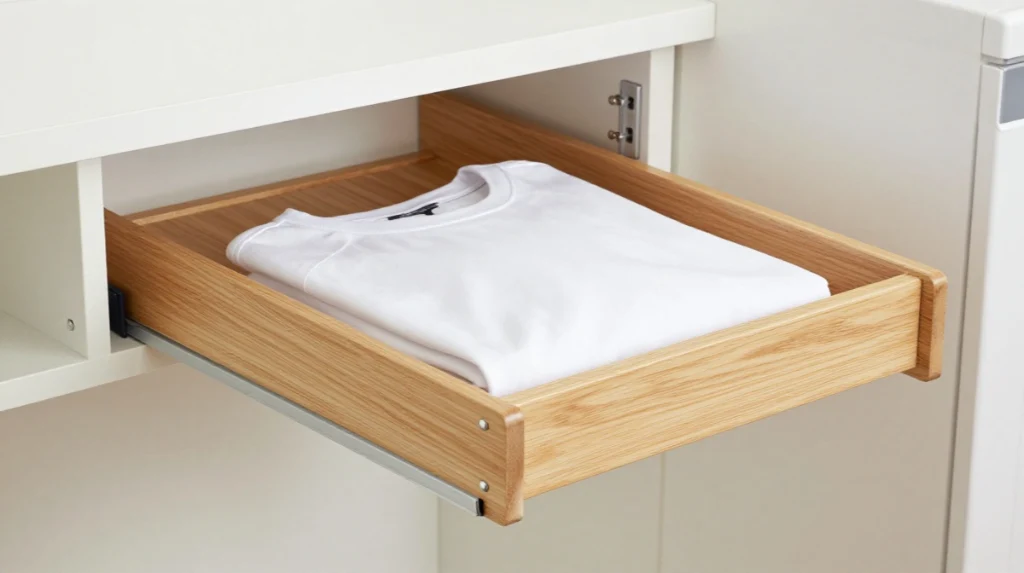 Use a Pull-Out Shelf for Folding