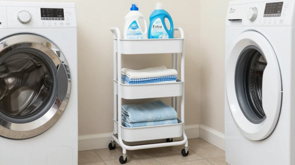 Use a Rolling Cart for Extra Storage