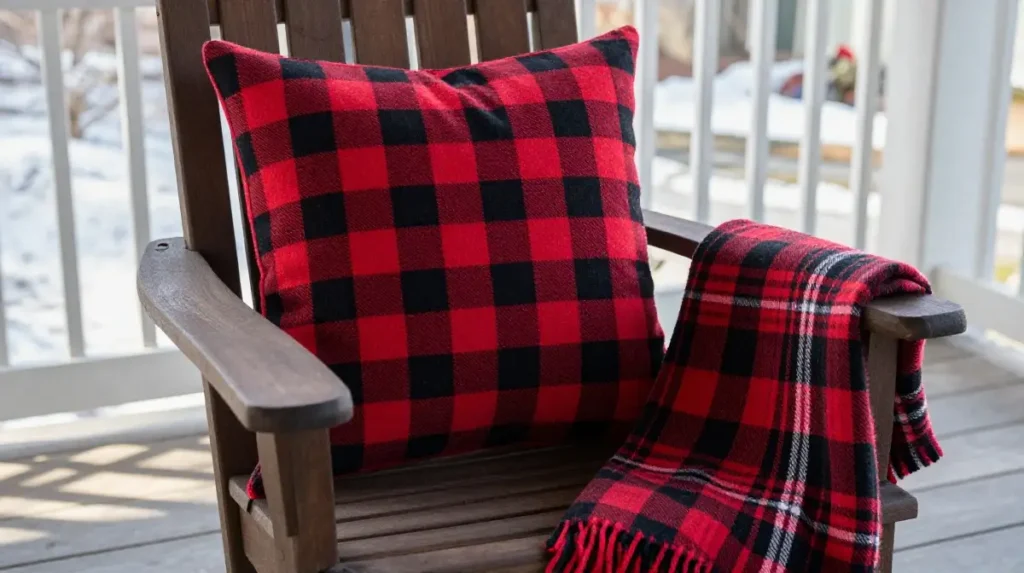 Using Buffalo Check and Plaid Porch Decor