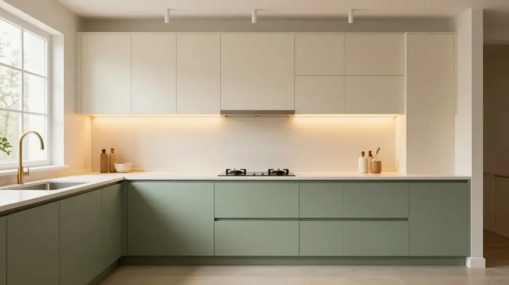 Using Lighting to Bring Out Two Tone Cabinet Colors