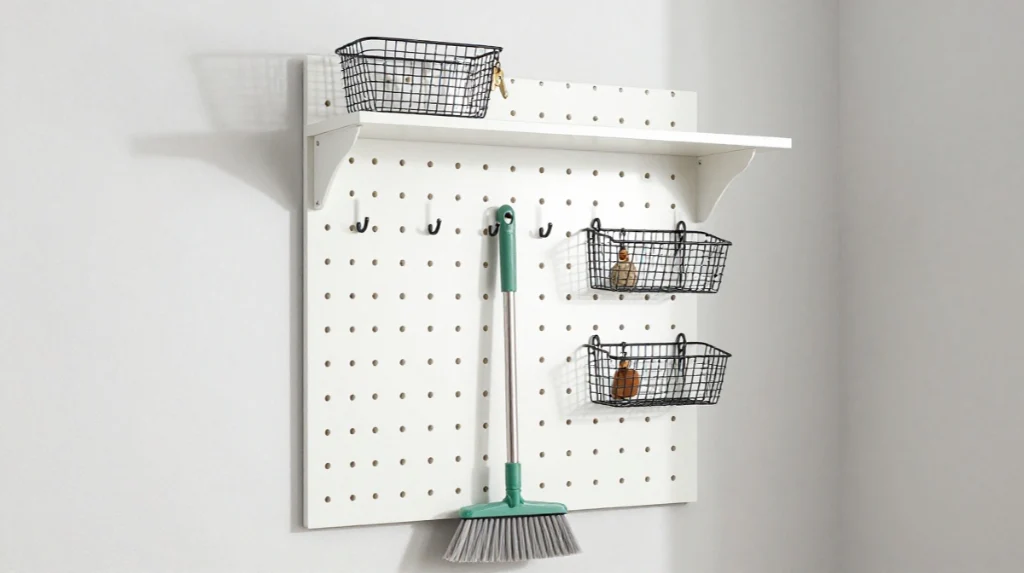 Wall-Mounted Storage for Small Mudrooms