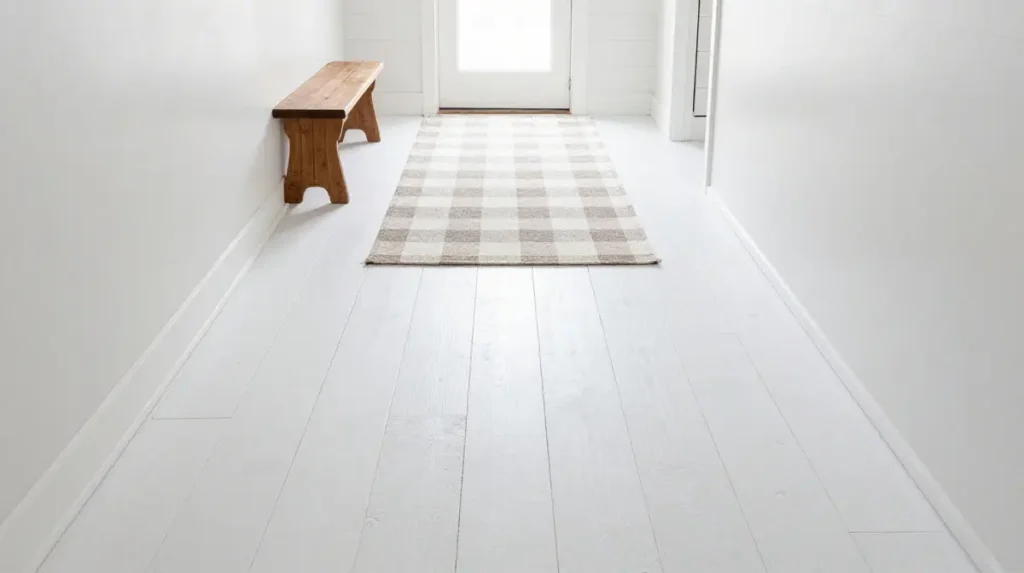 Whitewashed Wood Floors or Painted Concrete