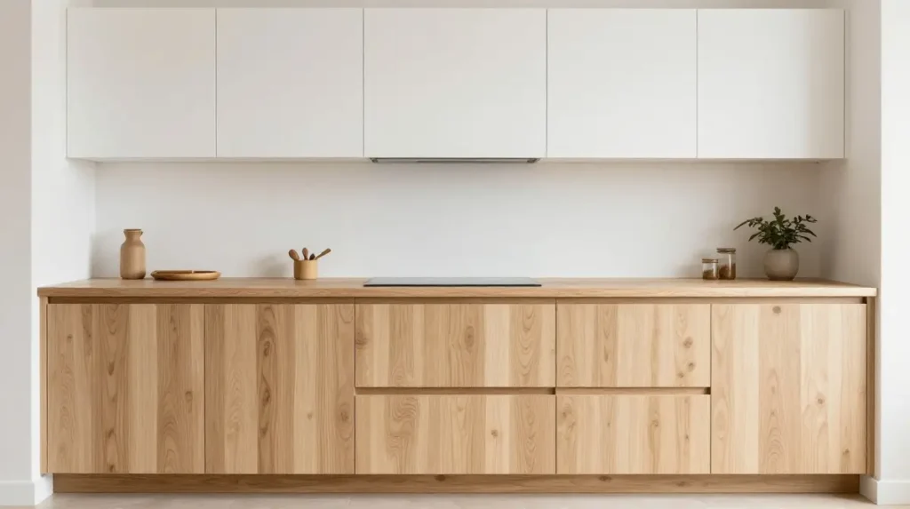 Wood Grain Lowers With Painted White Uppers