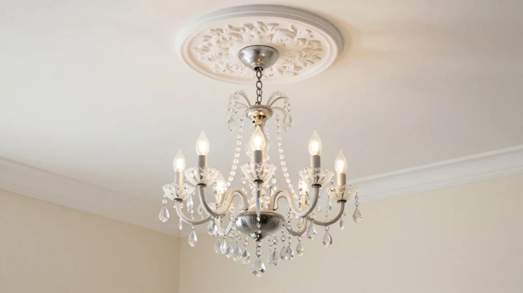 A French Chandelier as the Room's Crown Jewel