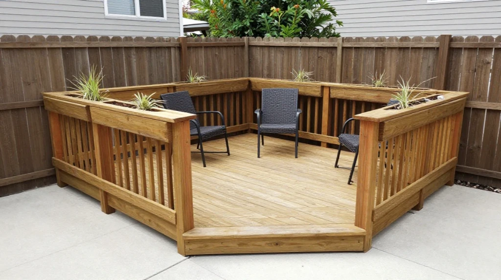 Backyard Corner Deck for Extra Living Space