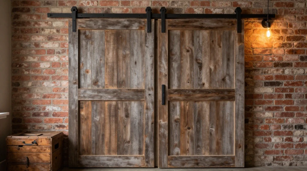 Barn Door Partition for a Rustic or Industrial Look