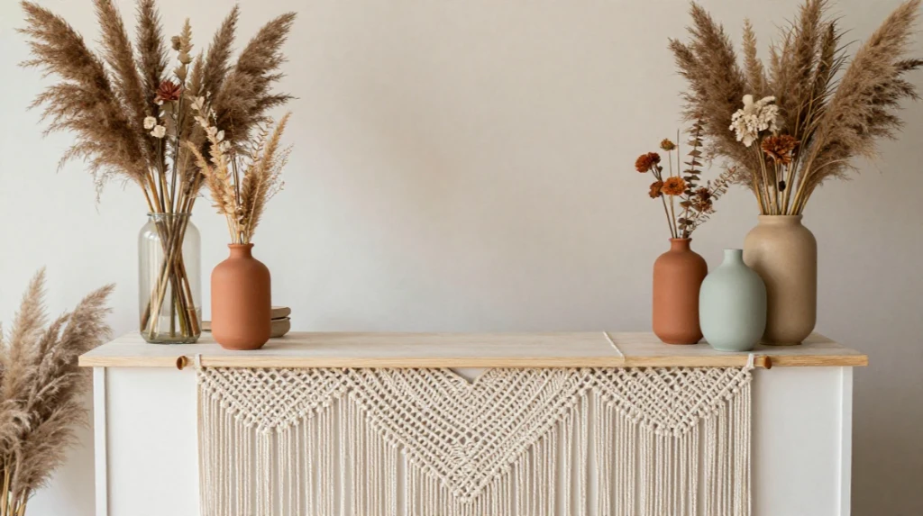 Boho Flower Bar Setup