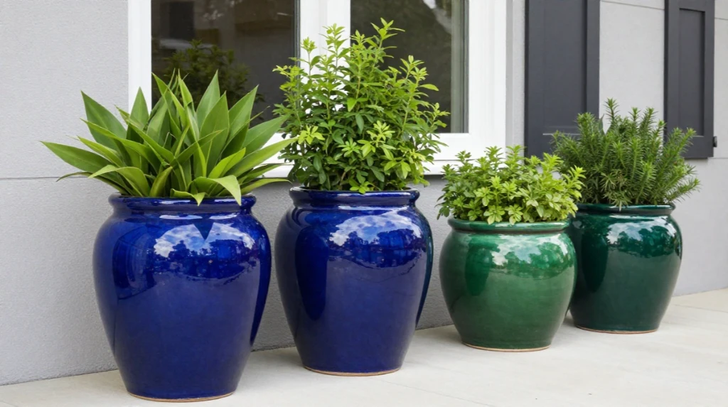 Ceramic and Glazed Planter Combinations