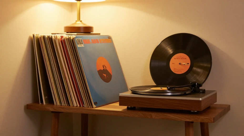 Create a Vinyl Record Player Shelf